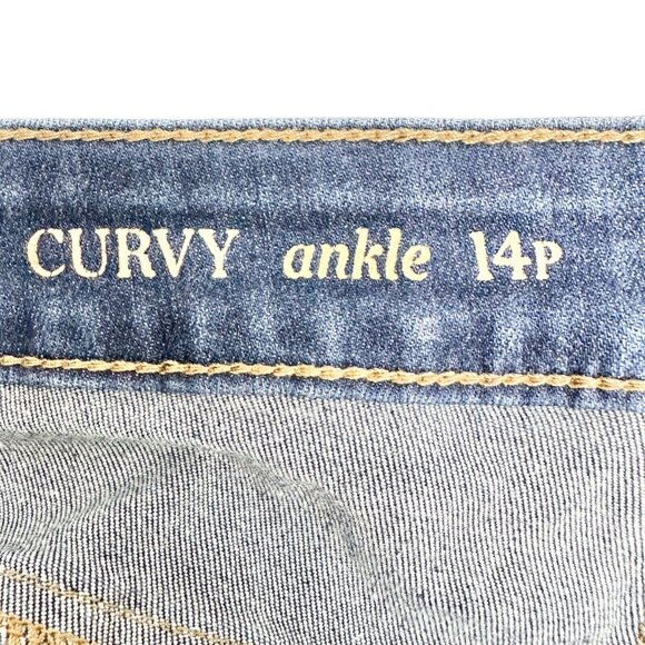 Talbots Womens Curvy Ankle Jeans 14P Medium Wash Stretch Denim - Picture 5 of 8